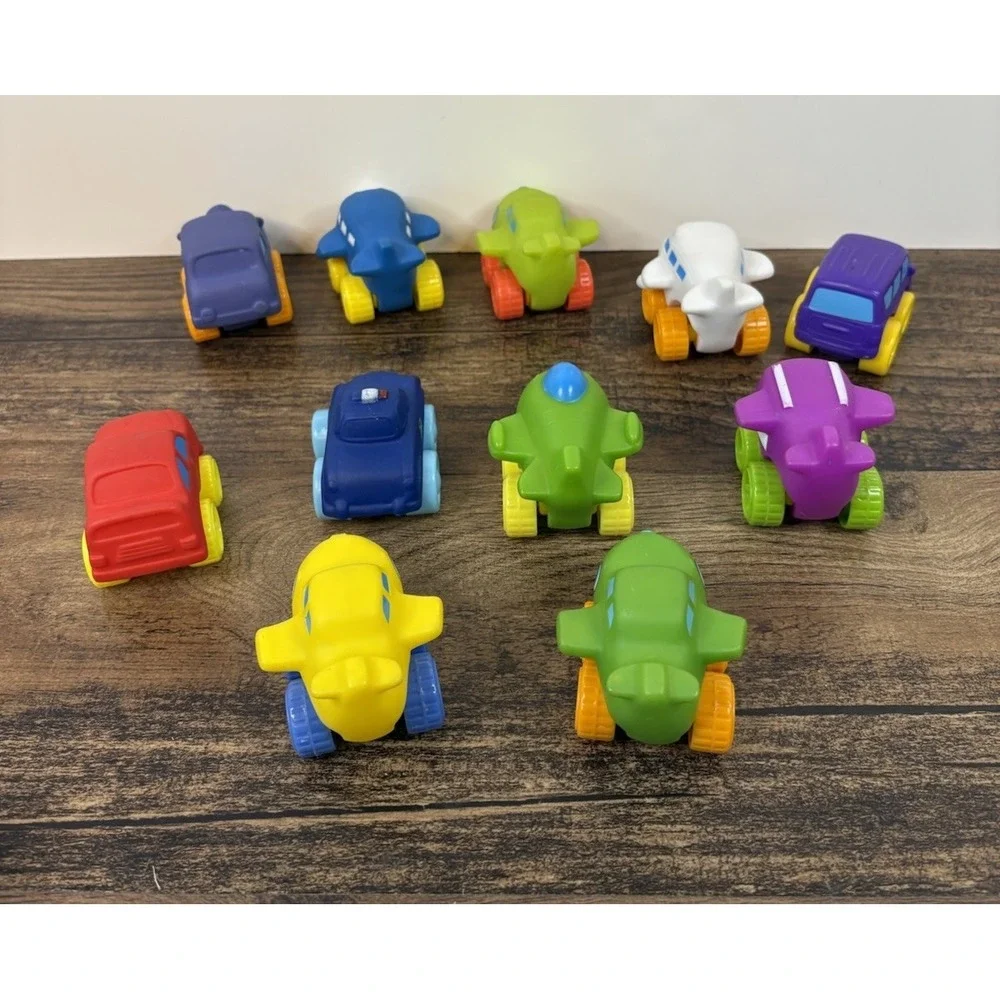 Lot of 11 Mini Plastic Chunky Cars Airplanes Trucks Vehicles Chuck Unbranded Car